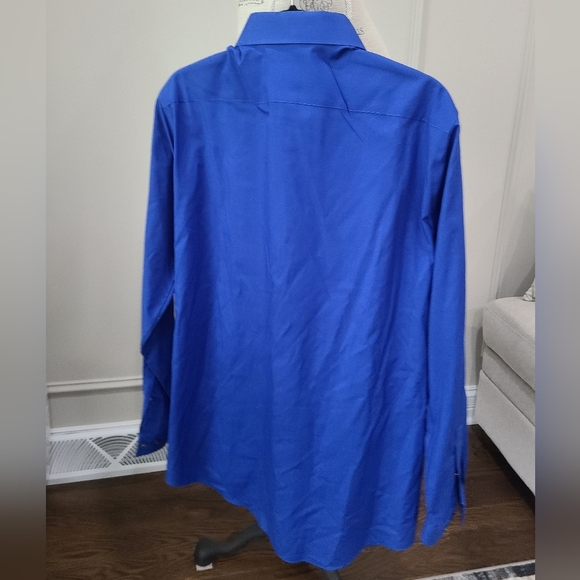 NWOT J.Ferrar  Men's Blue Dress Shirt Slim Fit Sz.16-16,5 (34-35) - Picture 4 of 9